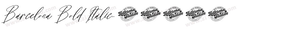 Barcelona Bold Italic字体转换